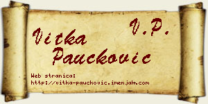 Vitka Paučković vizit kartica